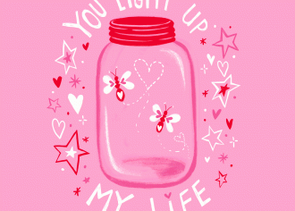 Valentine Fireflies - You Light Up My Life illustration by Steph Calvert Art