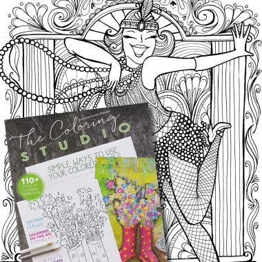 Sassy Flapper in Autumn 2016 Issue of The Coloring Studio Magazine