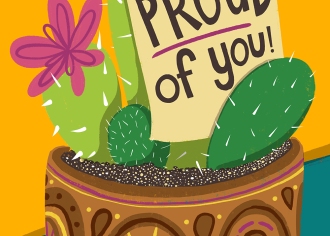 Proud of You Cactus illustration for Trader Joe's