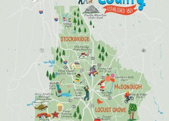 Map Illustration for Visit Henry County