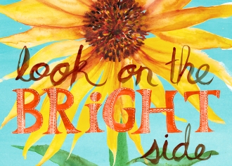 Look on the Bright Side sunflower illustration