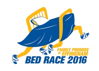 Bed Race illustrated logo
