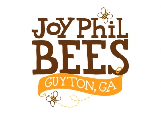 JoyPhil Bees hand drawn logo design