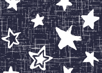 Conversational Handpainted Star Crazy repeat pattern for Kohl's