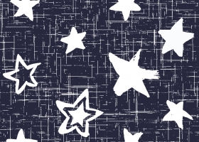 Conversational Handpainted Star Crazy repeat pattern for Kohl's by Steph Calvert Art