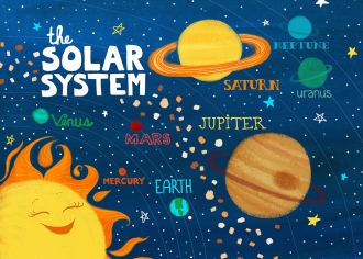 The Solar System kids art by Steph Calvert Art