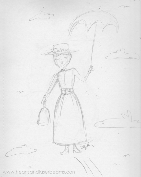 Drawing Ideas and Creativity Exercises with the Disney Classics - Mary Poppins