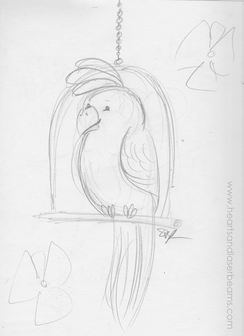 Drawing Ideas and Creativity Exercises with the Disney Classics - Tiki Room Parrot