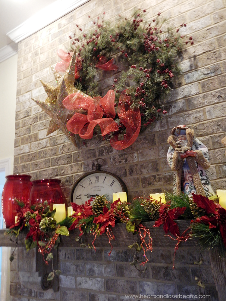 Fireplace and mantel Christmas decorations - A Christmas Carole - Beautiful Christmas Decorations from the Heart