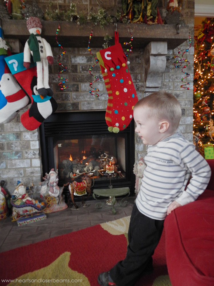 Fireplace and Christmas Stockings - A Christmas Carole - Beautiful Christmas Decorations from the Heart