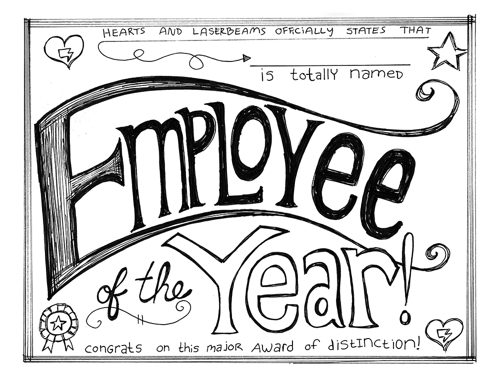 Employee of the Year Award - Hearts and Laserbeams
