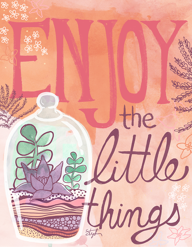 Enjoy the Little Things - Hearts and Laserbeams