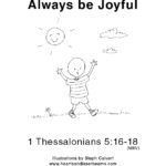Always be Joyful – Bible Verses for Kids Free Coloring Sheets