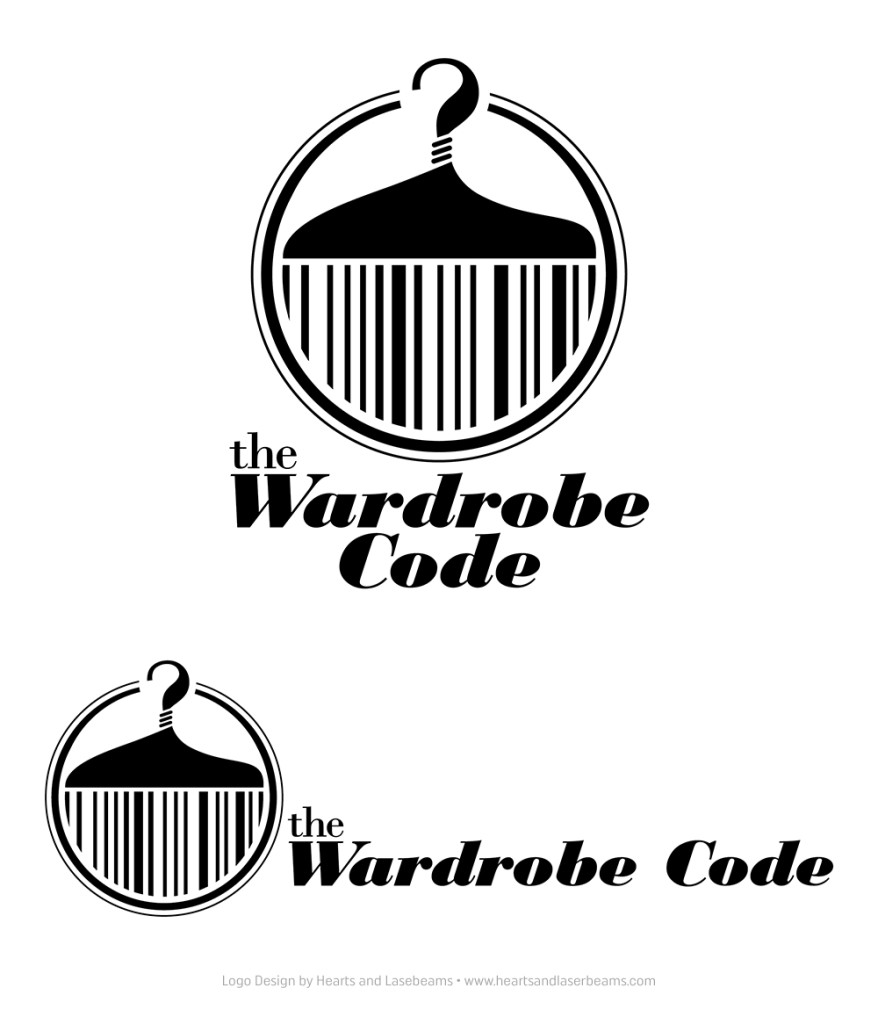 Logo Design Inspiration - Clever Fashion Logo Design for The Wardrobe Code by Hearts and Laserbeams