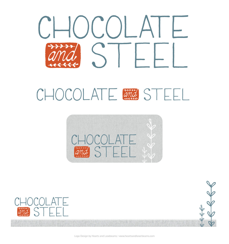 Logo Design Inspiration - Hand Drawn logo for Chocolate and Steel by Hearts and Laserbeams