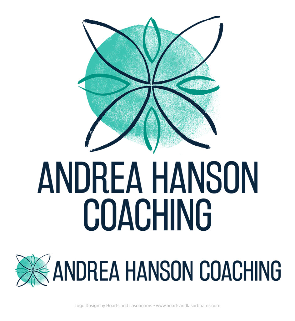 Logo Design Inspiration - Hand painted logo for Andrea Hanson Coaching by Hearts and Laserbeams