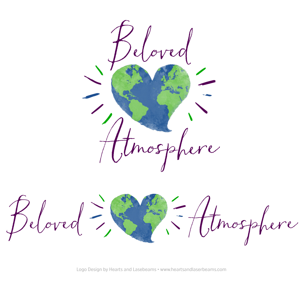 Logo Design Inspiration - Hand Painted Blog Logo for Beloved Atmosphere by Hearts and Laserbeams