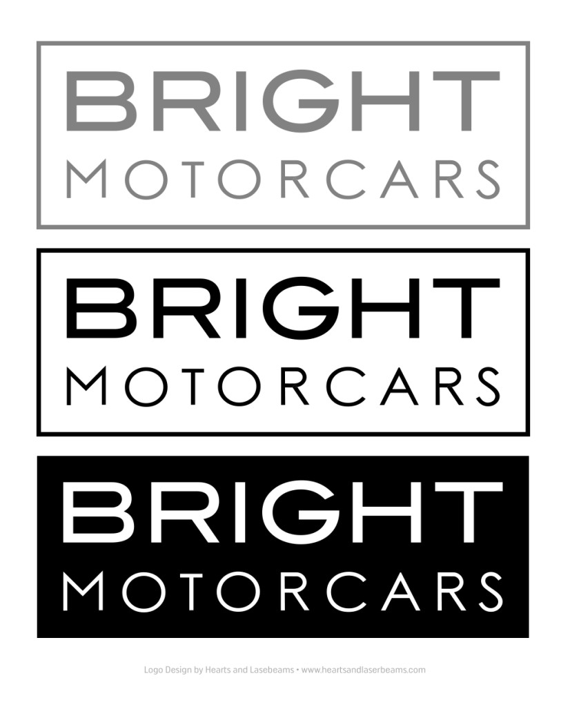 Logo Design Inspiration - Simple Classy Type for Bright Motorcars by Hearts and Laserbeams