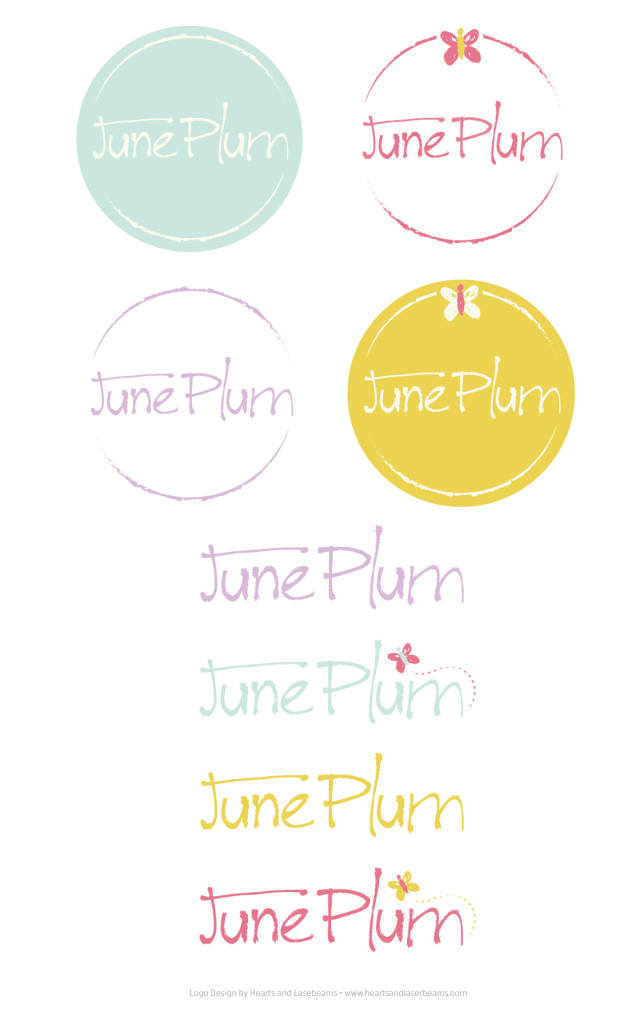Logo Design Inspiration - Simple Handwritten Style for June Plum by Hearts and Laserbeams