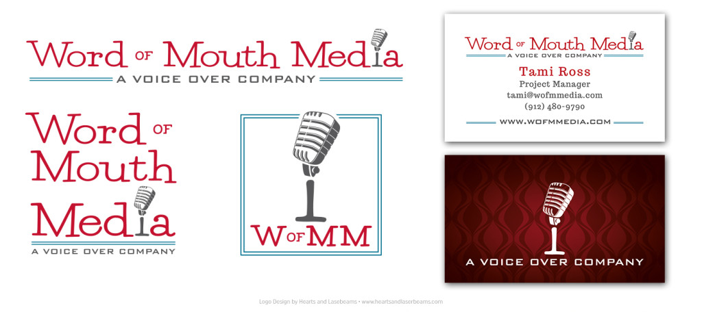 Logo Design Inspiration - Retro / Vintage flair Word of Mouth Media by Hearts and Laserbeams