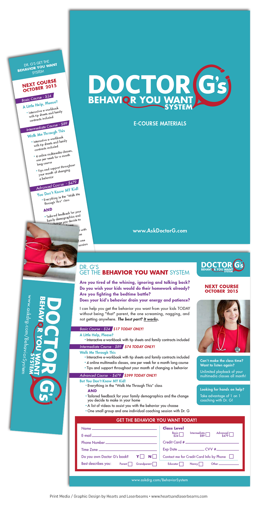 Print Media - Graphic Design Portfolio - Layout and Interactive E-book layout for Doctor G by Hearts and Laserbeams