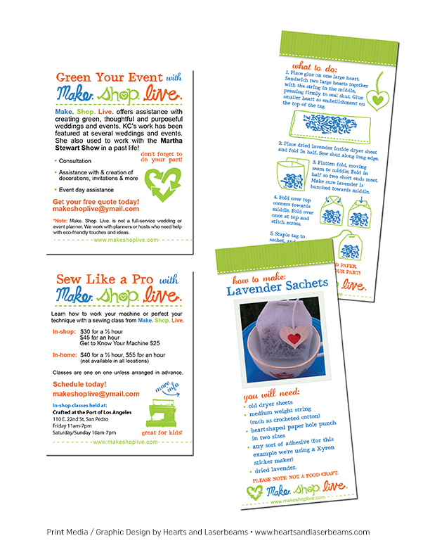 Print Media - Graphic Design Portfolio - Layout and Illustration for Make Shop Live by Hearts and Laserbeams