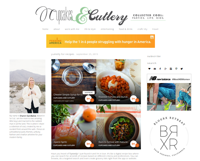 Web Design Portfolio - Cupcakes and Cutlery website by Hearts and Laserbeams