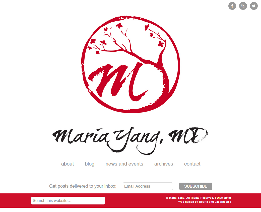 Web Design Portfolio - Maria Yang website by Hearts and Laserbeams