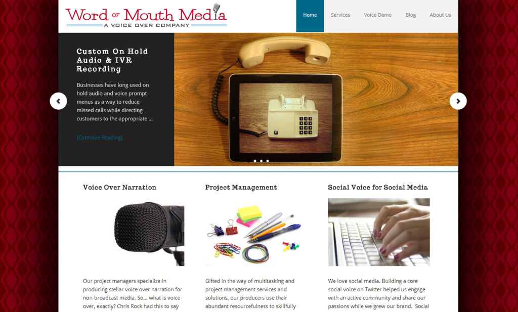 Web Design Portfolio - Word of Mouth Media website by Hearts and Laserbeams