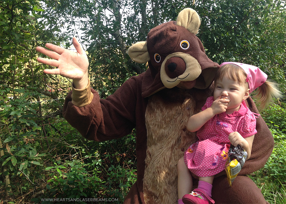 Father/Daughter Masha and the Bear Halloween Costume