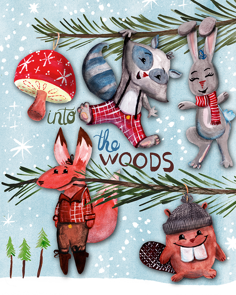 Devastatingly Cute Woodland Animals Christmas Ornaments