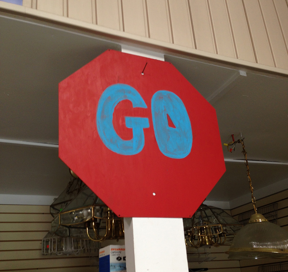 Stop and Go sign - Art Inspiration and Thrift Store Finds