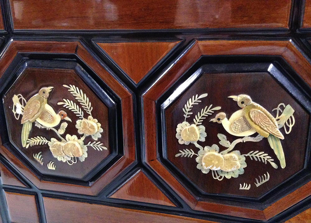 Birds and Flowers intricate woodwork inlay - Art Inspiration