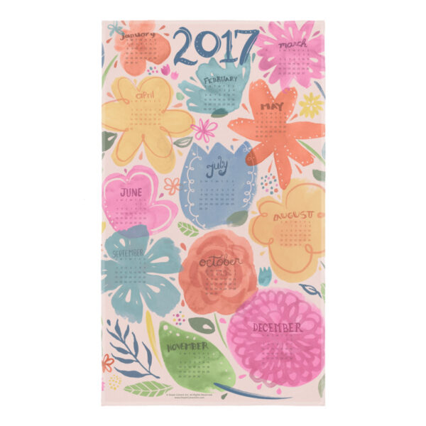 Floral 2017 Tea Towel Calendar by Steph Calvert Art