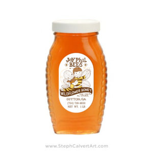 Custom Honey Label Illustration by Steph Calvert Art