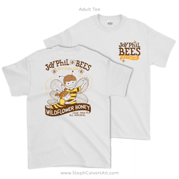 JoyPhil Bees Beekeeping Tee Shirt by Steph Calvert Art