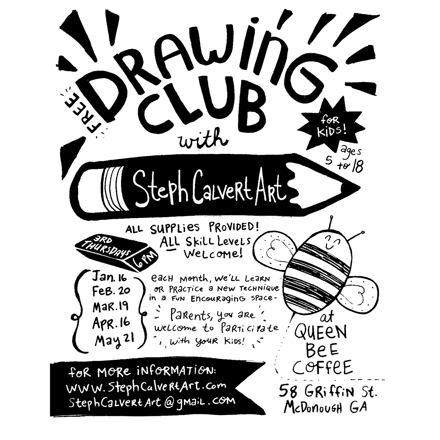 Drawing Club with Steph Calvert Art • Steph Calvert Art