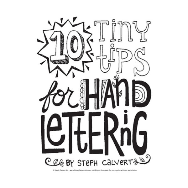 10 Tiny Tips for Hand Lettering by Steph Calvert Art