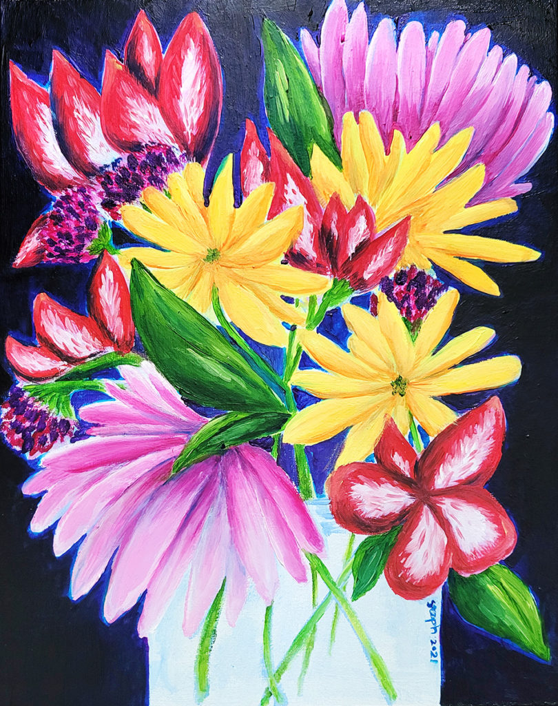 Available for art licensing - flower paintings: Spring Hope 1 floral painting by Steph Calvert Art