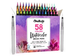 Chalkola Pack of 58 Watercolor Brush Pens