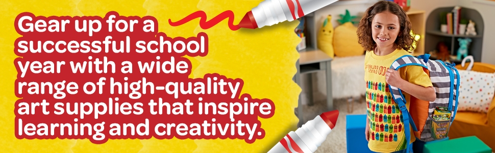 Gear up for a successful school year with Crayola Art Supplies