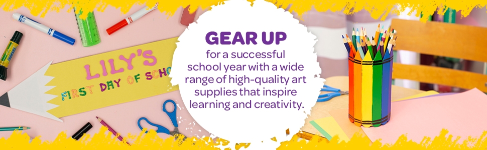 Gear up for a successful school year with high quality Crayola art supplies