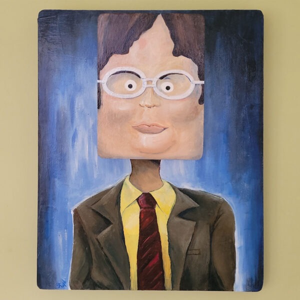 The Office Dwight Bobblehead painting by Steph Calvert