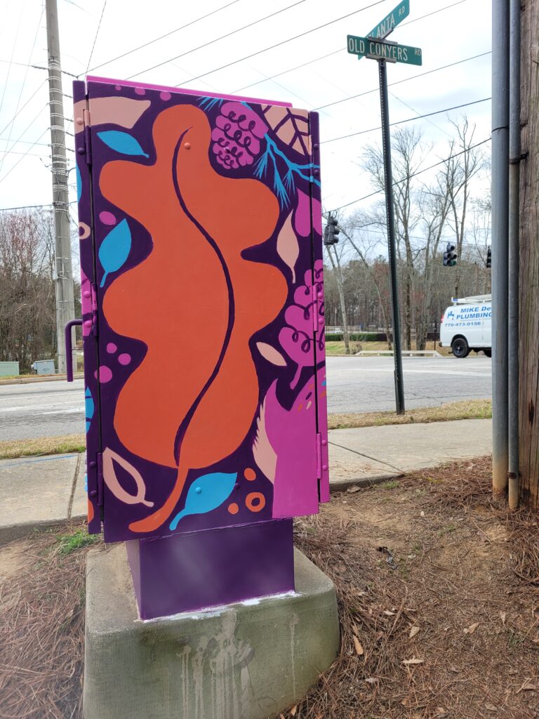 Public Art - Traffic Box Art for the City of Stockbridge, Georgia. "Ronnis the Deer" by Steph Calvert Art - https://stephcalvertart.com/
