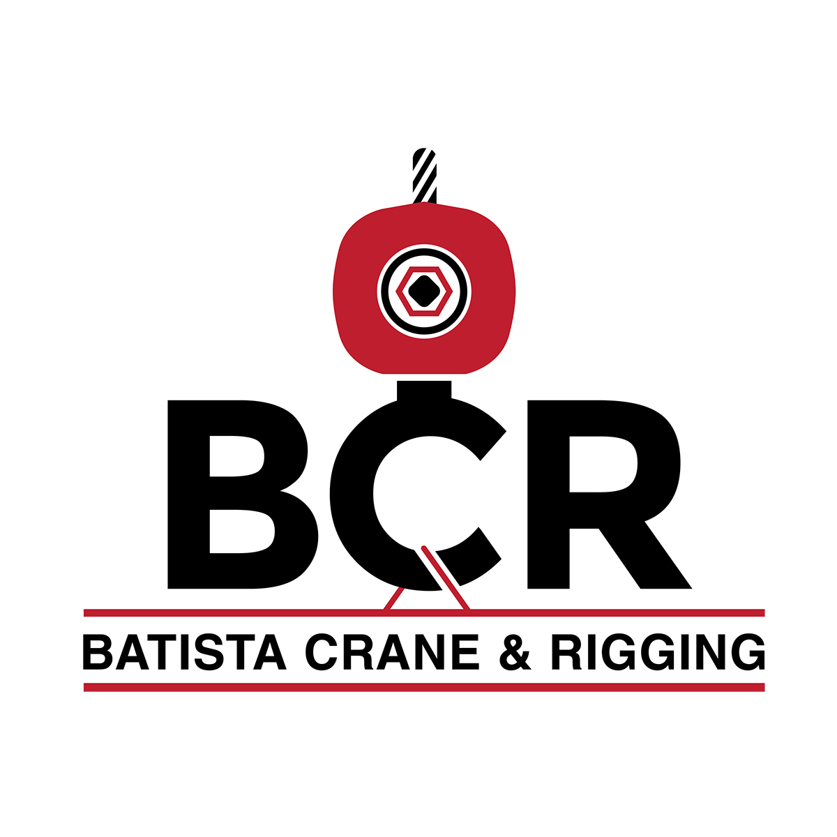 Logo Design and Branding Portfolio - BCR Batista Crane and Rigging by Steph Calvert Art