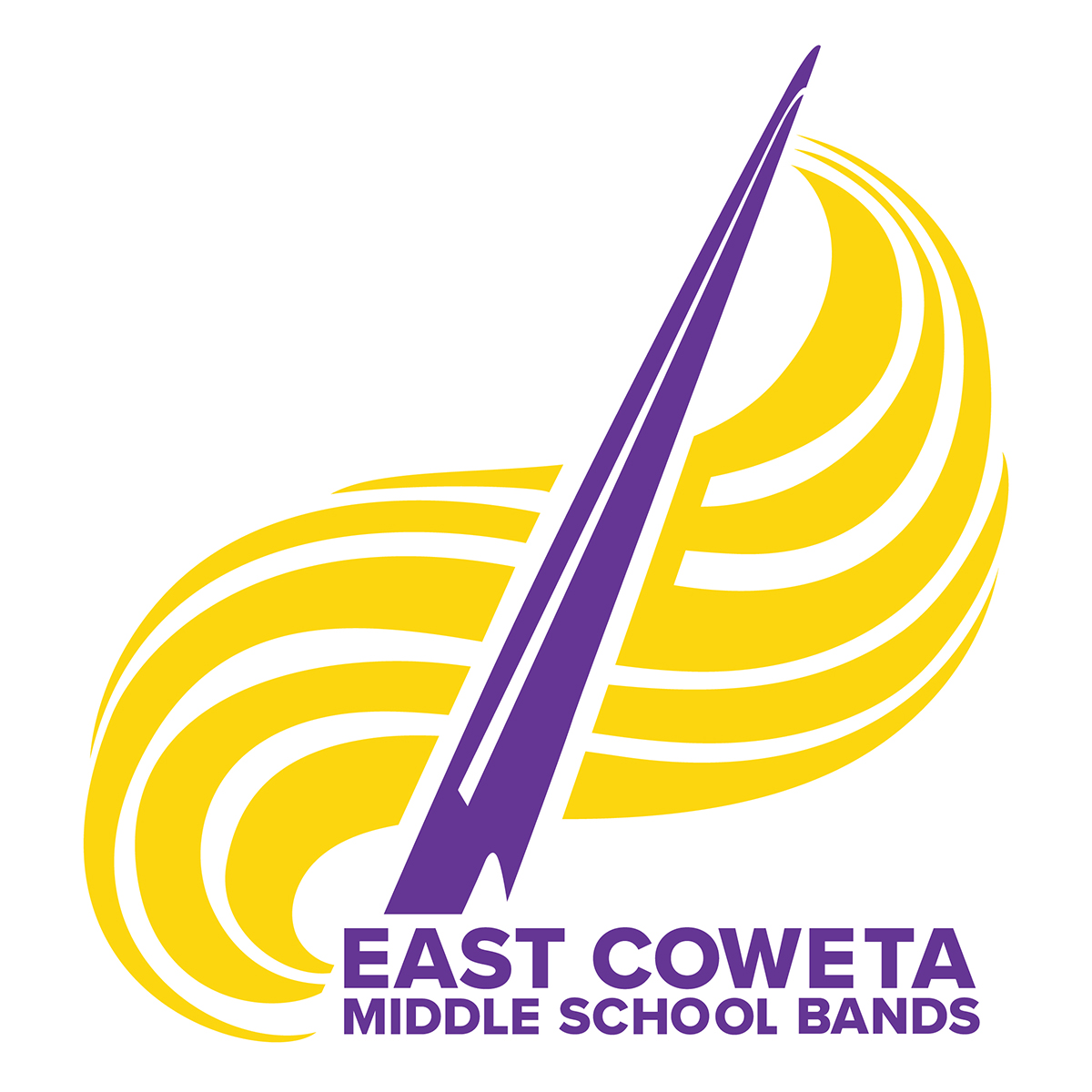 Logos and Branding - East Coweta Middle School Bands Logo Design by Steph Calvert Art