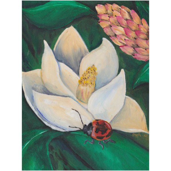 "Magnolia and Leaf Beetle 1" art by Steph Calvert Art