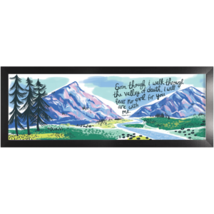 Psalm 23 Mountains Framed Art Print