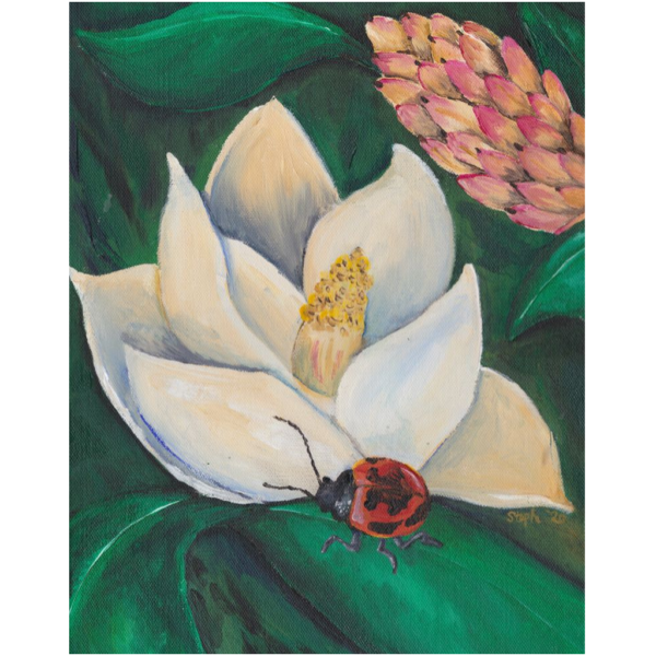 Magnolia And Leaf Beetle 1 Art Print