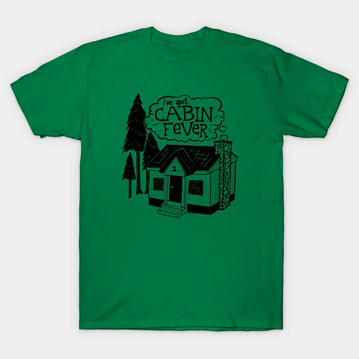 Custom T-Shirt Design Portfolio | Hire a T-Shirt Designer - Cabin Fever camping design by Steph Calvert Art